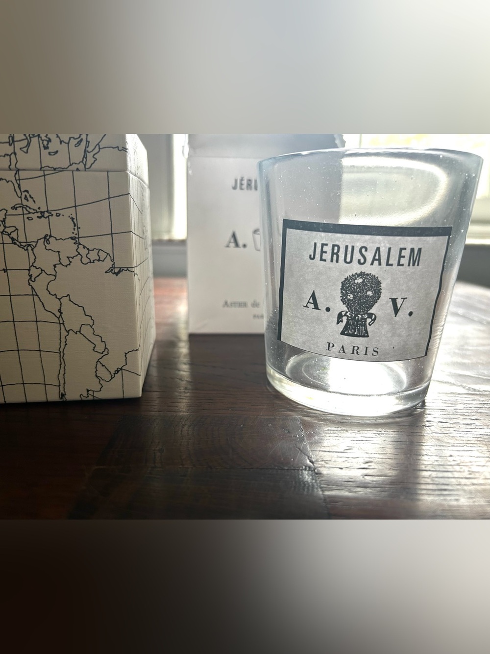 Astier de Villatte EMPTY Jerusalem hand-blown luxury French candle vessel.